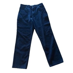 VTG CHAPS RALPH LAUREN Dark Navy Blue Corduroy Khaki Pants‎ 33Wx30.5L CA00213
